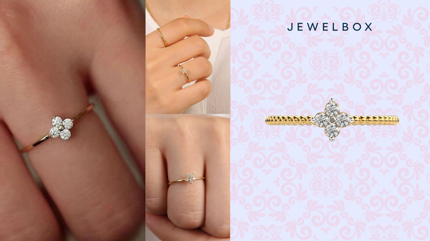 4 Elite Must-Have 9kt Diamond Jewellery Pieces 3 Simple Flower Diamond Ring